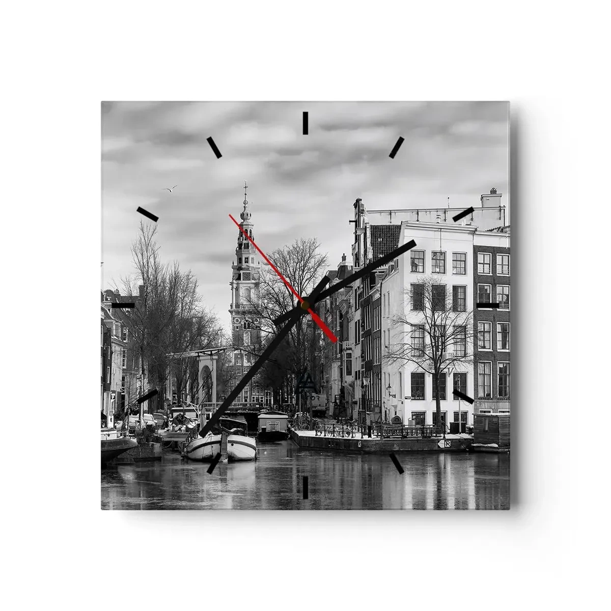 Vægur, Uret - Amsterdam stemning - 30x30 cm