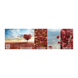 Fototapet Prøve Standard Eco - Jeg elsker også efteråret - Landskab, Grafik, Træ - 100x30 cm