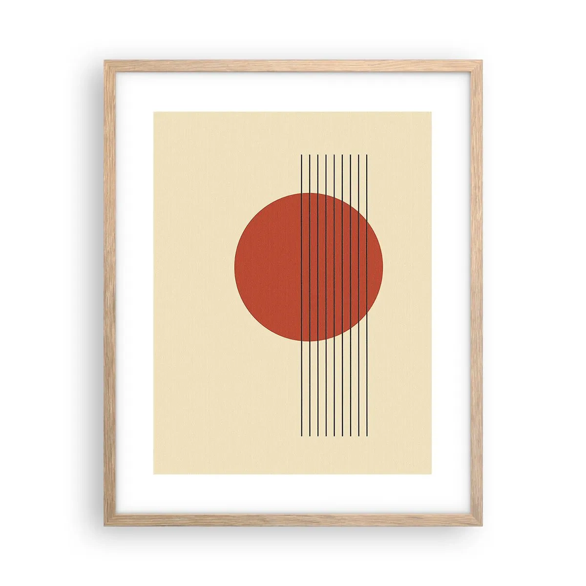 Plakat i ramme af lyst egetræ - Og så videre - 40x50 cm