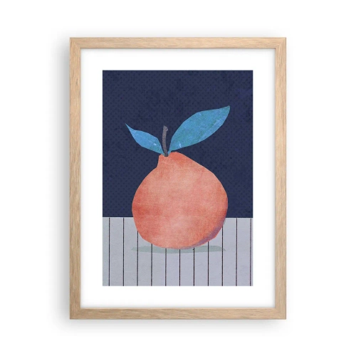 Plakat i ramme af lyst egetræ - Konveksitet og plan - 30x40 cm