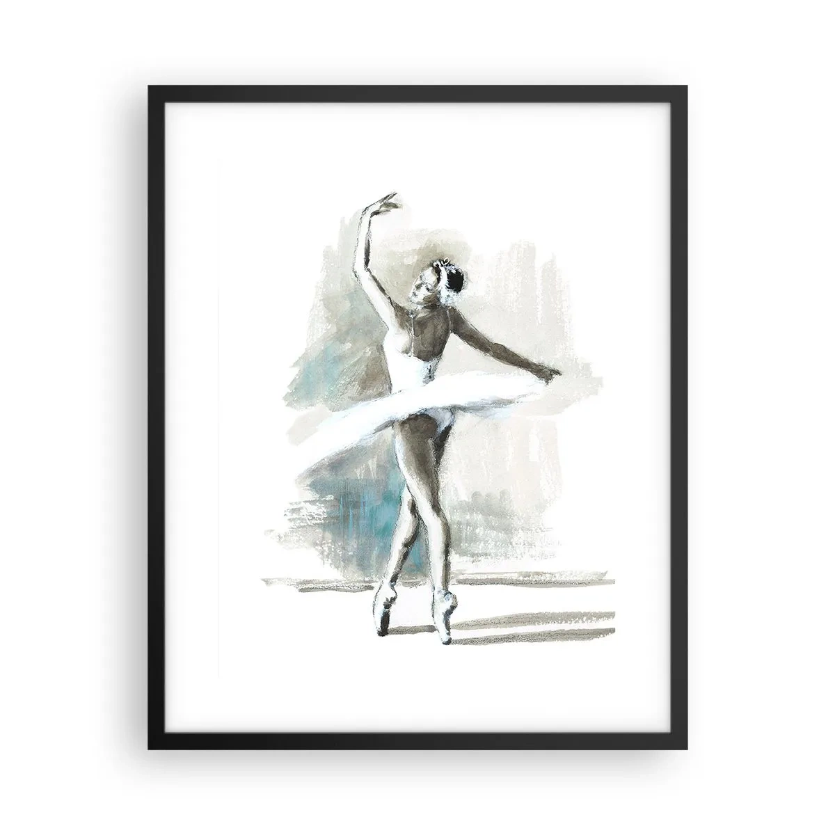 Plakat i sort ramme - Fortryllet til en svane - 40x50 cm