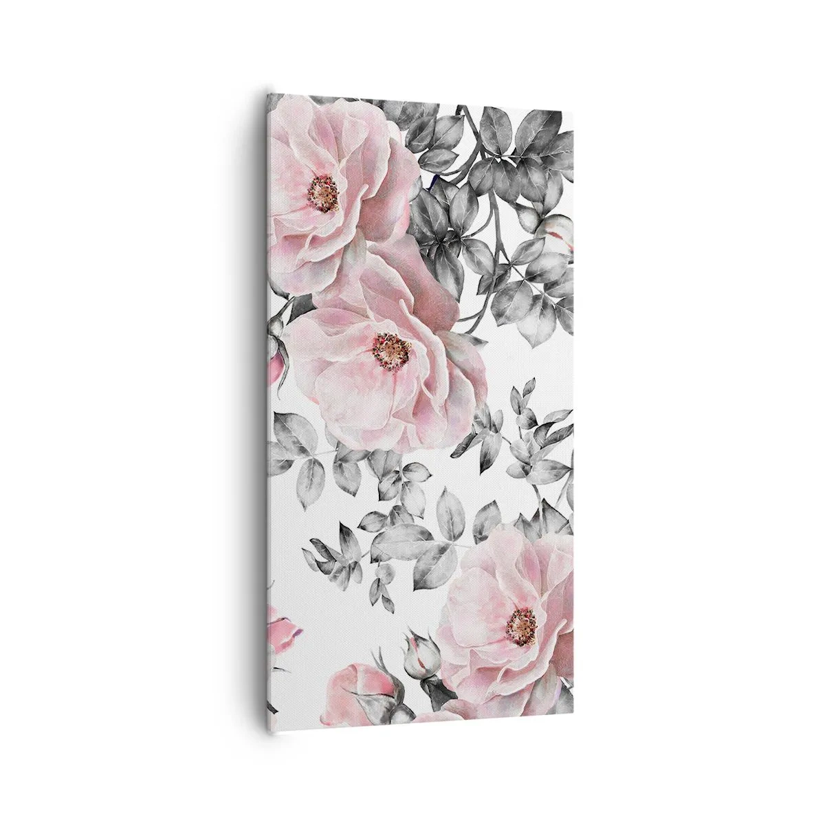 Lærredstryk - Billede på lærred - Forsvind i rosenblomsterne - 65x120 cm