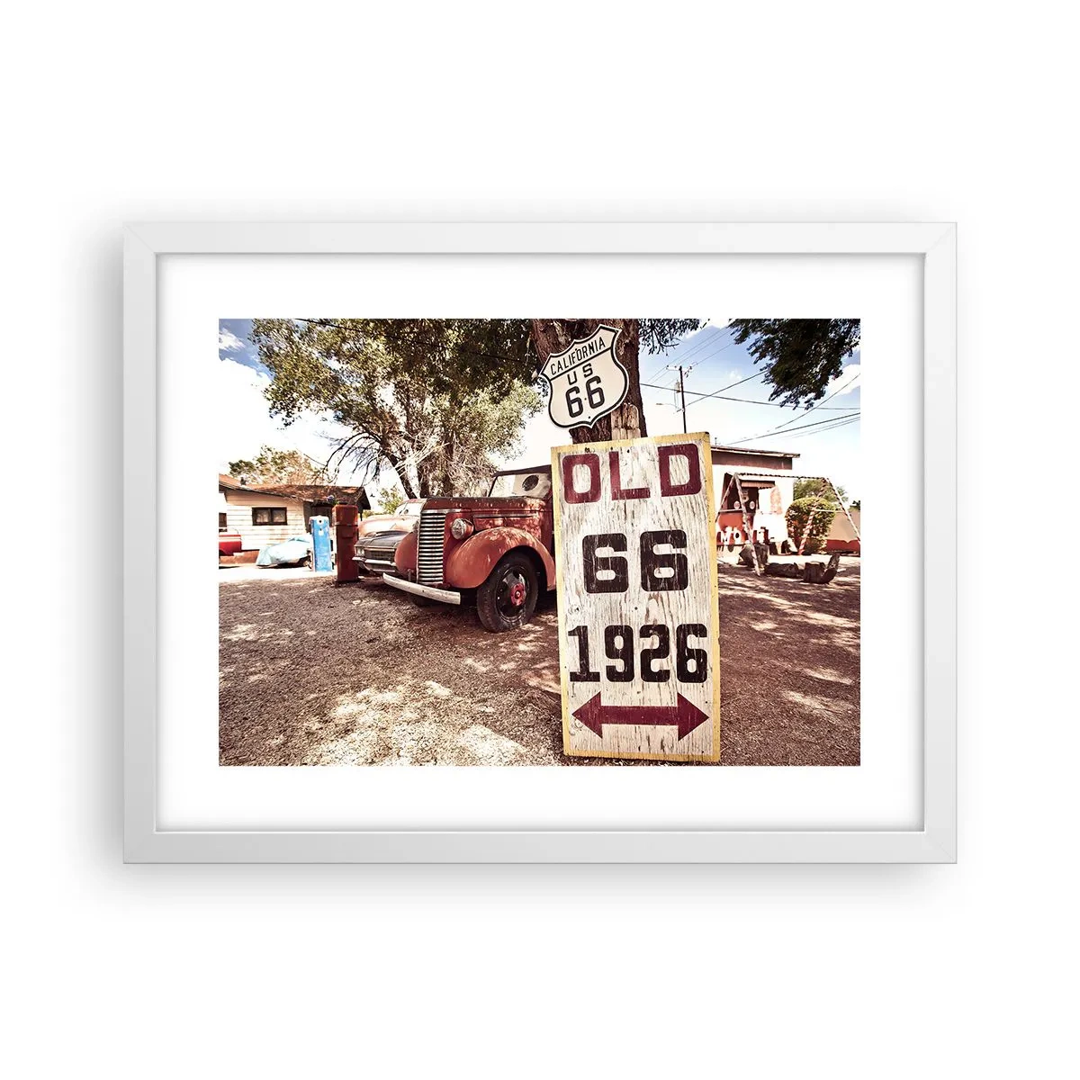 Plakat i hvid ramme - En legende om det amerikanske landskab - 40x30 cm