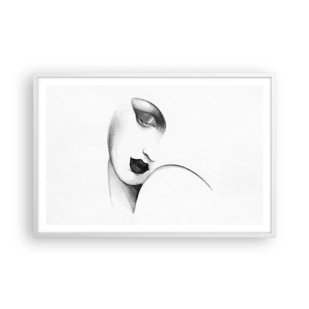 Plakat i hvid ramme - I Lempickas stil - 91x61 cm
