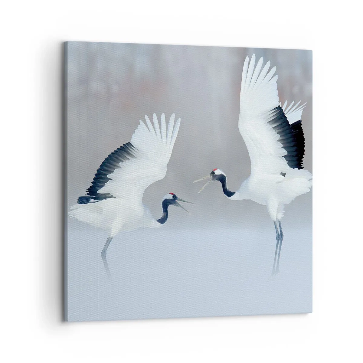 Lærredstryk - Billede på lærred - Danser i tågen - 50x50 cm