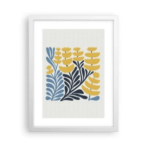 Plakat i hvid ramme - Solrig seng - 30x40 cm