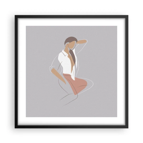 Plakat i sort ramme - Omrids af nåde - 50x50 cm