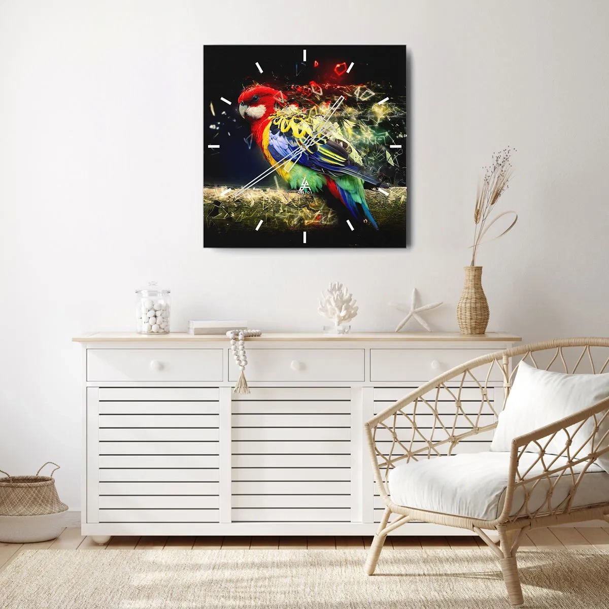 Vægur, Uret - Budbringeren af udstråling - 40x40 cm