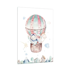 Billede på glas - Vi er snart tilbage! - 50x70 cm