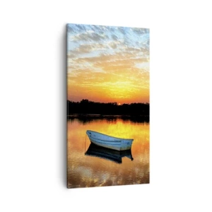 Lærredstryk - Billede på lærred - Se, lyt, meditér - 45x80 cm