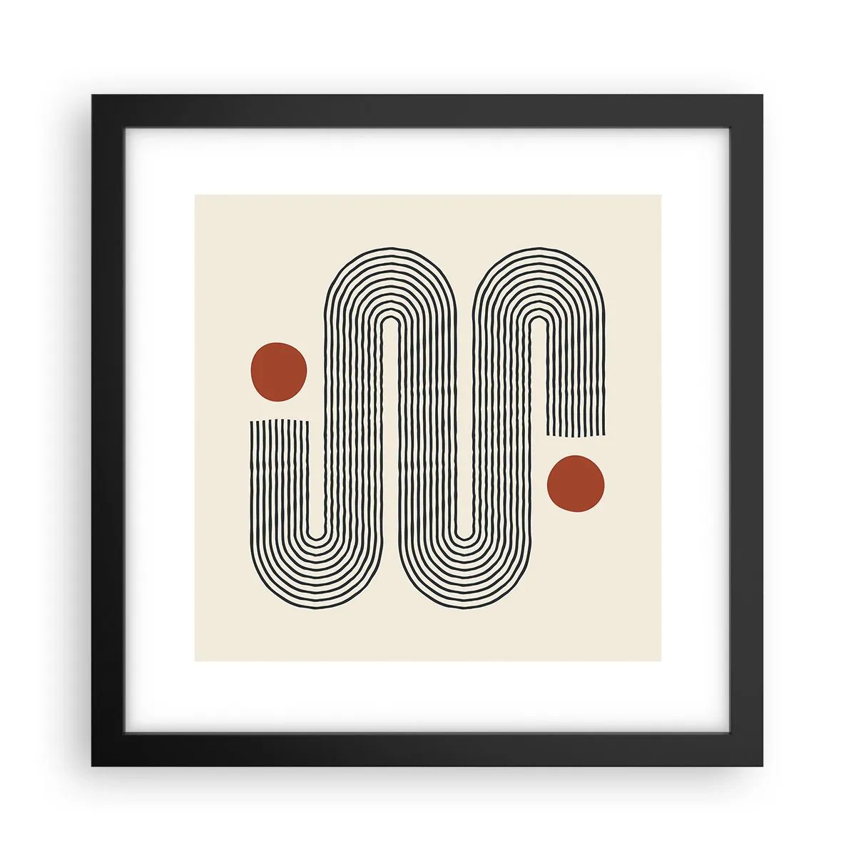 Plakat i sort ramme - Fra start til slut - 30x30 cm
