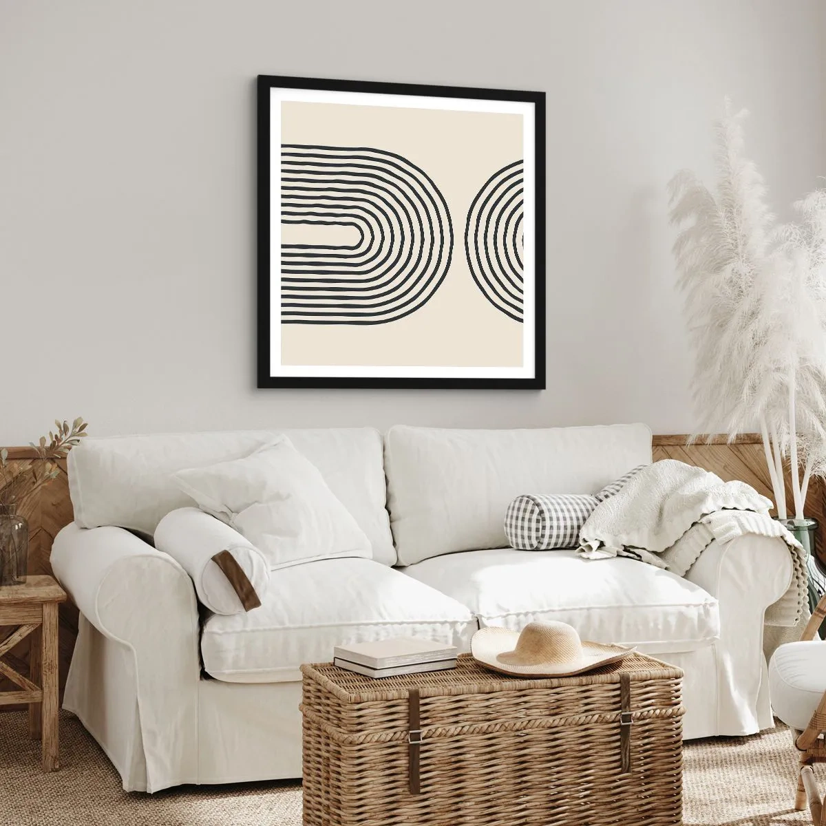 Plakat i sort ramme - Kommer snart... - 60x60 cm