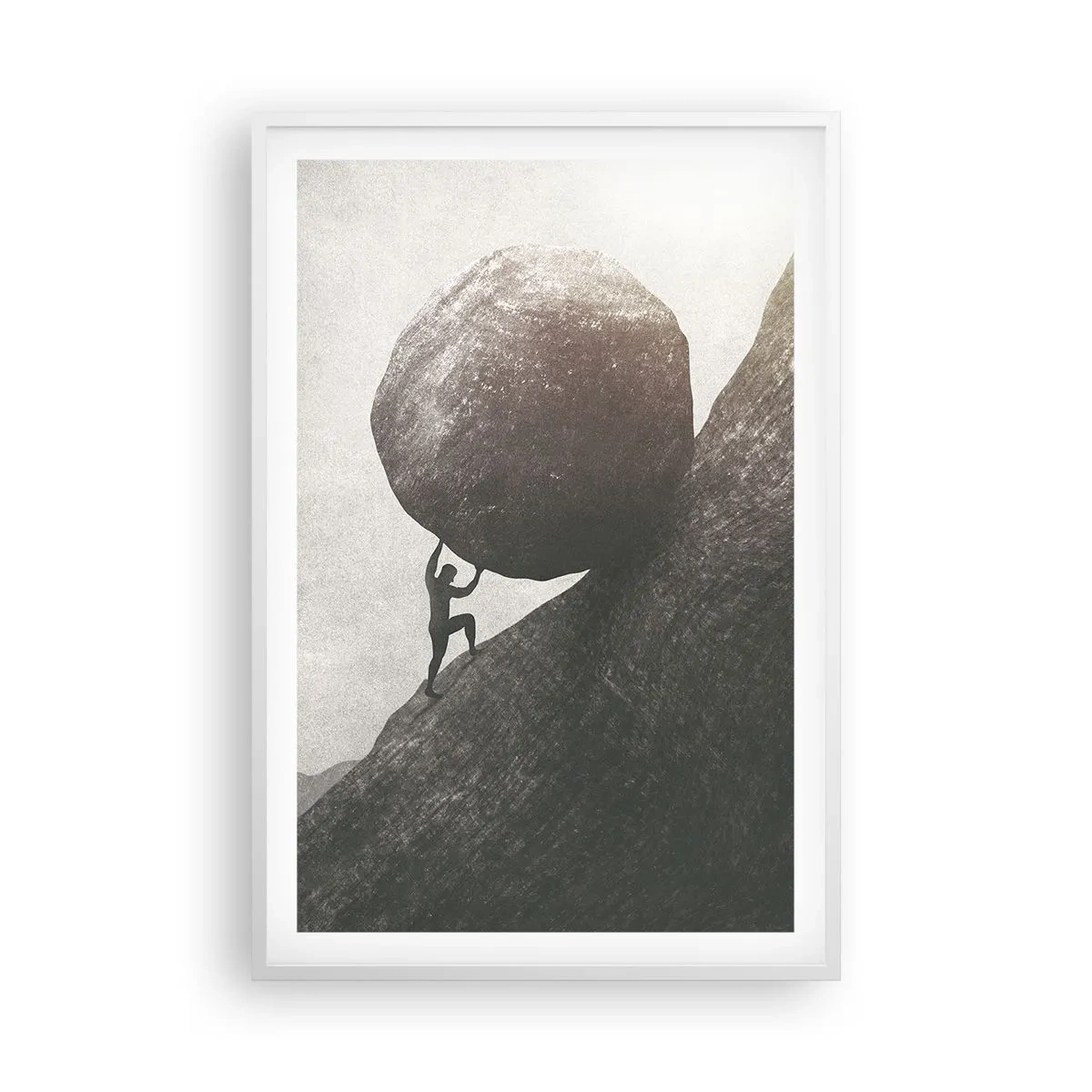 Plakat i hvid ramme - Jeg tror mod al forventning - 61x91 cm