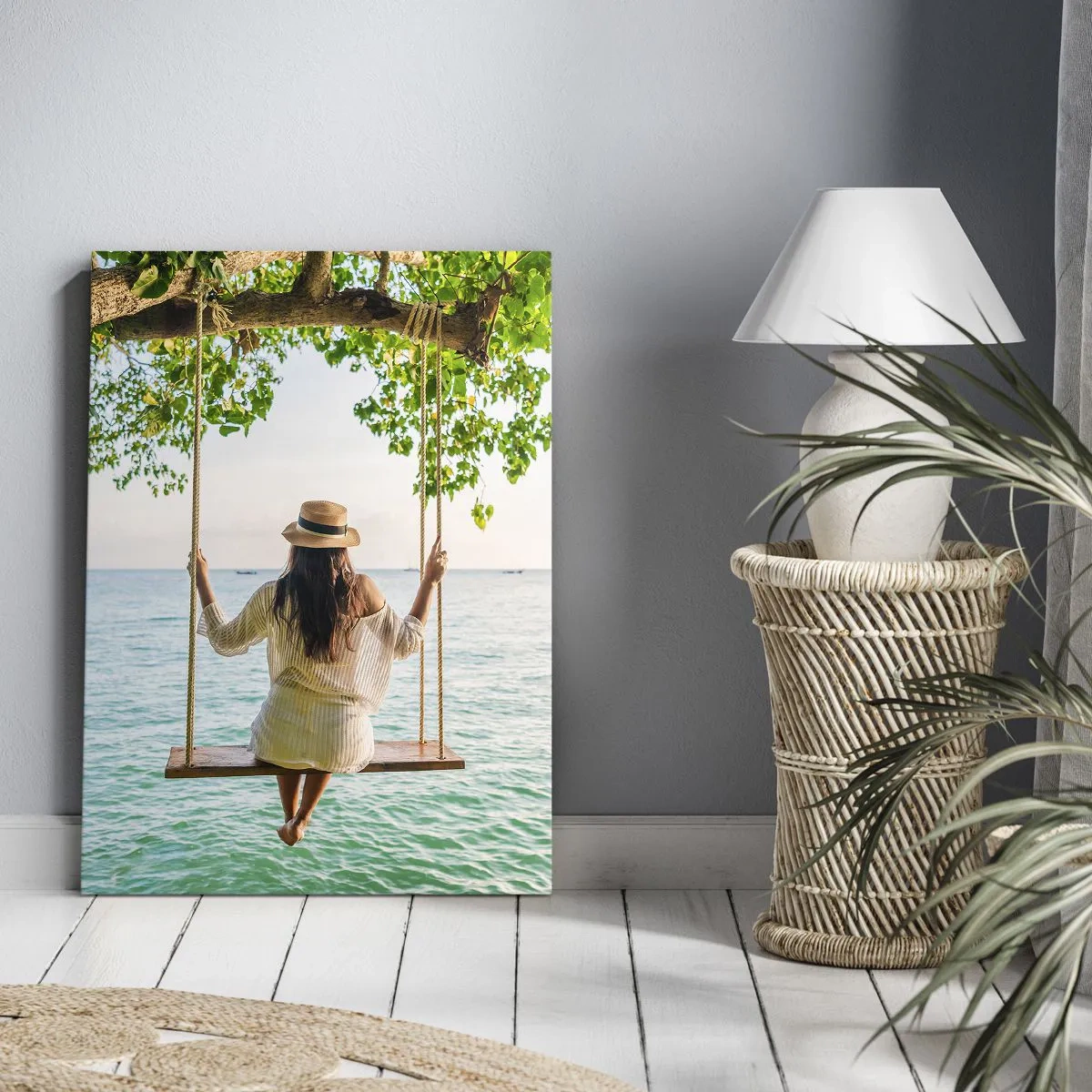Lærredstryk - Billede på lærred - Livet er smukt - 50x70 cm
