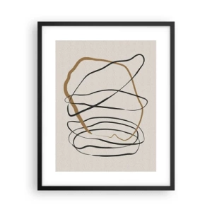 Plakat i sort ramme - Komposition - dans i besiddelse - 40x50 cm