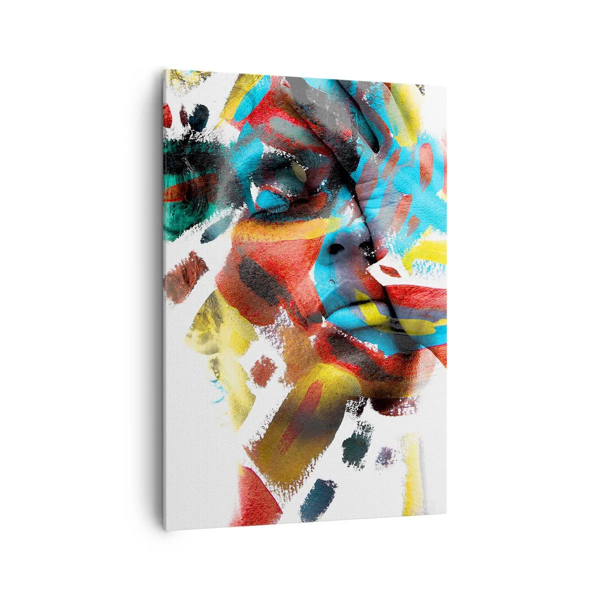 Lærredstryk - Billede på lærred - Farverig personlighed - 70x100 cm