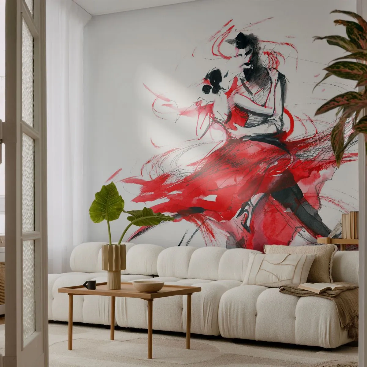 Fototapet Premium Canvas - Tango - passionens rytme - Abstraktion, Dans, Danser - 250x175 cm