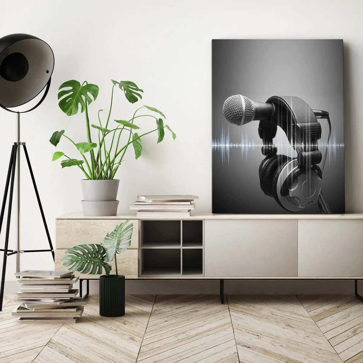 Lærredstryk - Billede på lærred - Man kan stadig høre sangen - 80x120 cm