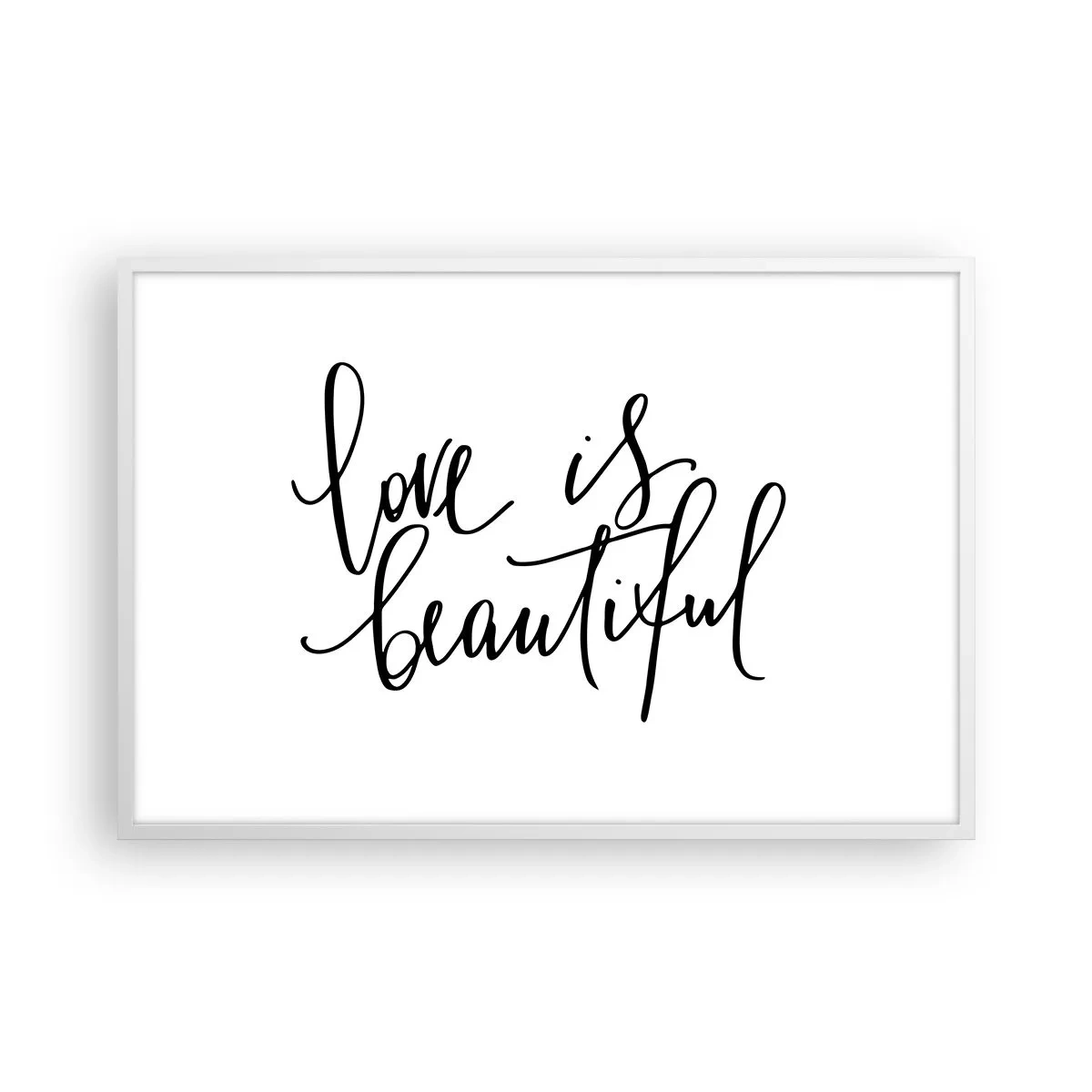 Plakat i hvid ramme - Læs og gentag - 91x61 cm