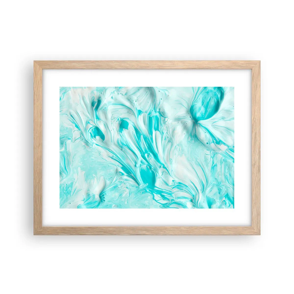 Plakat i ramme af lyst egetræ - For altid sammen - 40x30 cm