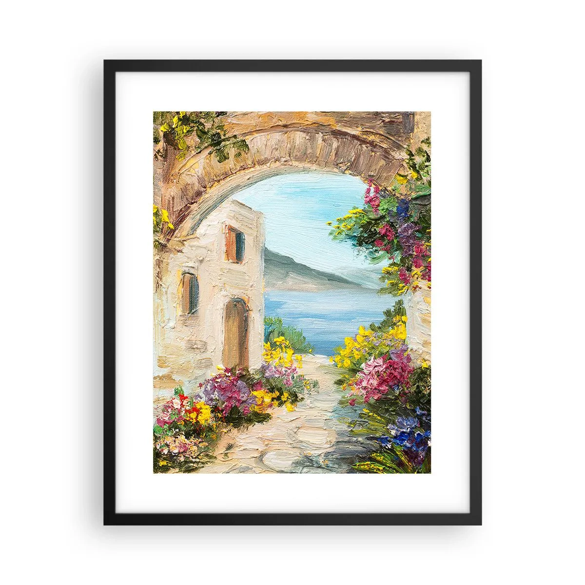 Plakat i sort ramme - Charmen af kystlandskabet - 40x50 cm