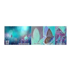 Prøve Fototapet Premium Sand - En engs hemmelige liv - Sommerfugl, Eng, Stykke - 100x30 cm