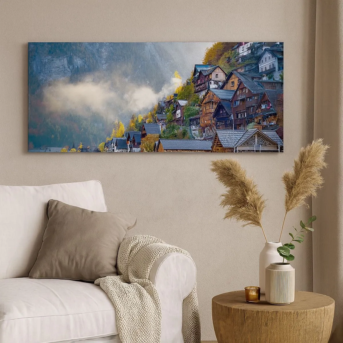 Lærredstryk - Billede på lærred - Alpine climes - 100x40 cm
