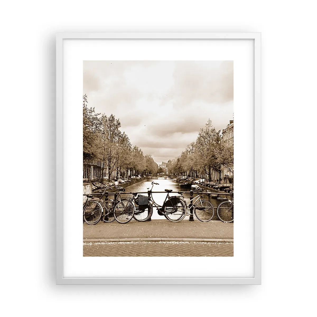 Plakat i hvid ramme - Hollandsk atmosfære - 40x50 cm