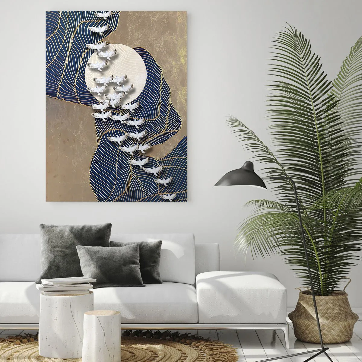 Billede på glas - Frihed, rejselyst, fællesskab - 80x120 cm