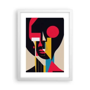 Plakat i hvid ramme - Hendes indre verden - 30x40 cm