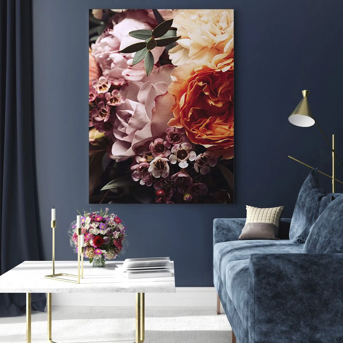 Billede på glas - Indhyllet i skønhed - 50x70 cm