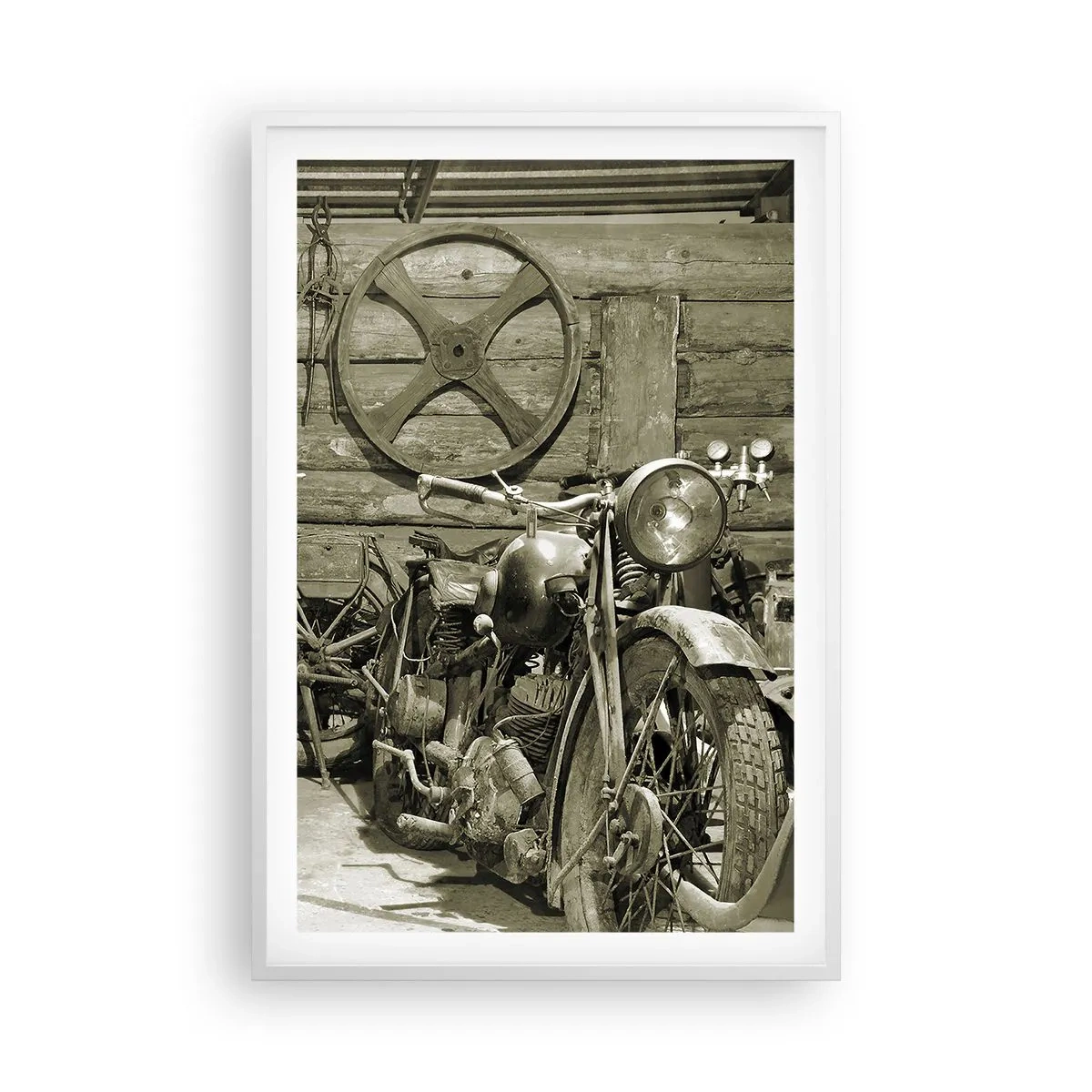 Plakat i hvid ramme - I onkel Wladeks skur - 61x91 cm