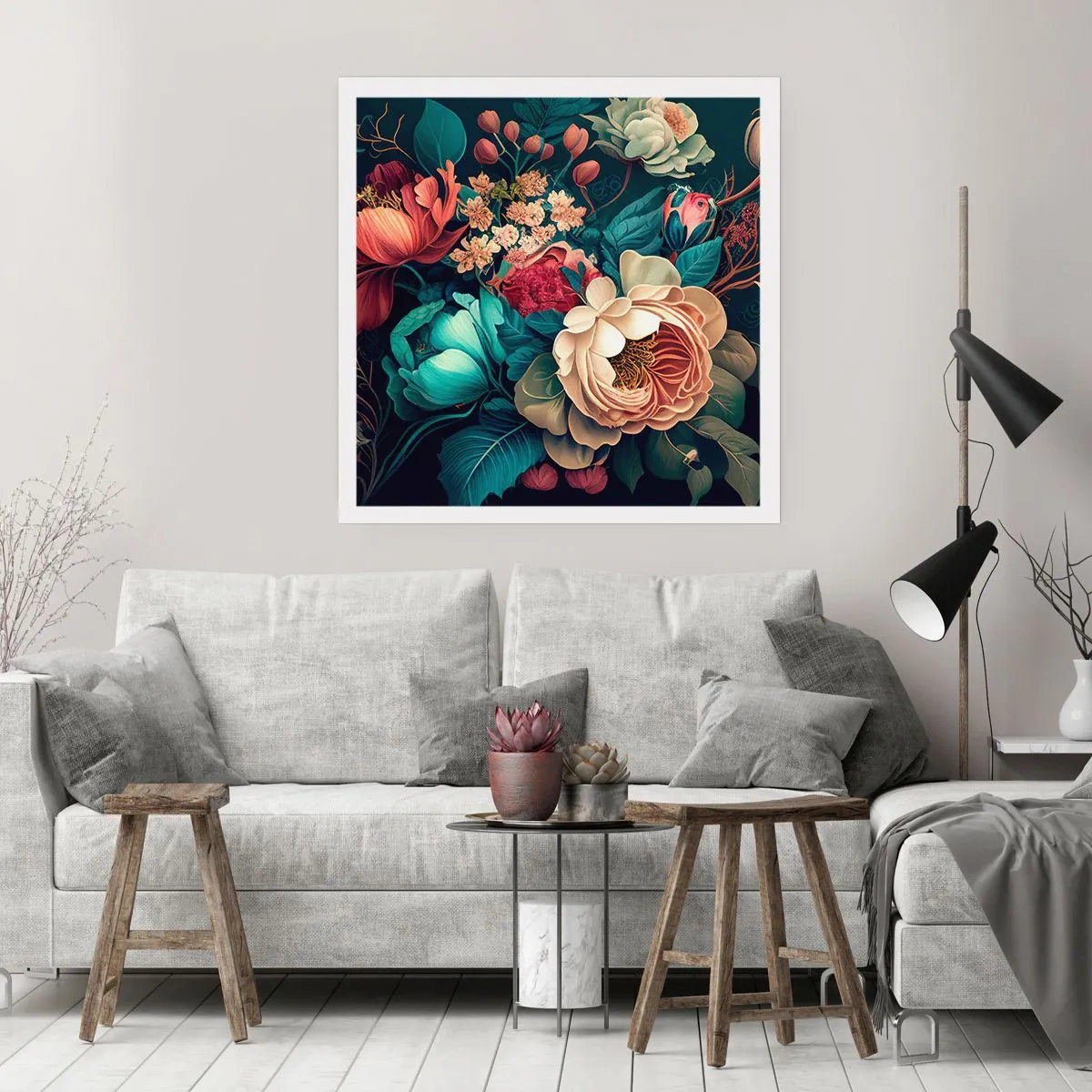 Plakat - Charme fra det 19. århundrede - 30x30 cm