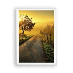 Plakat i hvid ramme - Kære eftermiddag - 70x100 cm