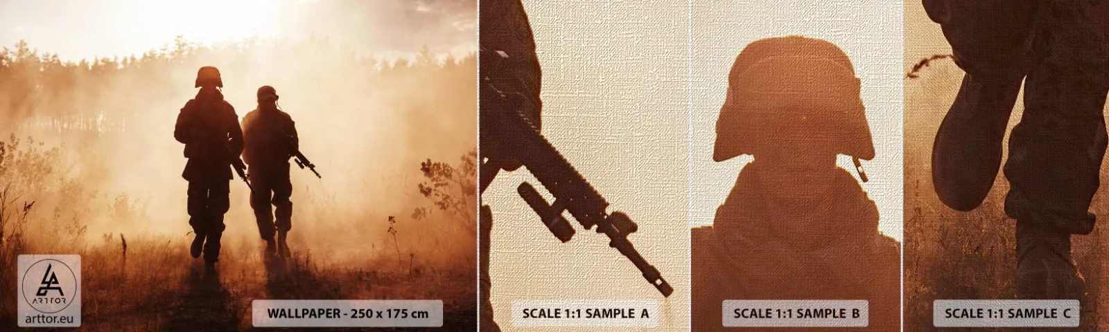 Prøve Fototapet Premium Canvas - Call of Duty - Soldat, Riffel, Militær - 100x30 cm