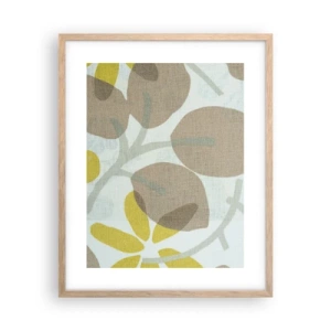 Plakat i ramme af lyst egetræ - Komposition i solskinnet - 40x50 cm
