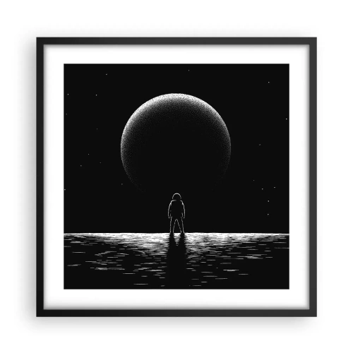 Plakat i sort ramme - Ansigt til ansigt - 50x50 cm