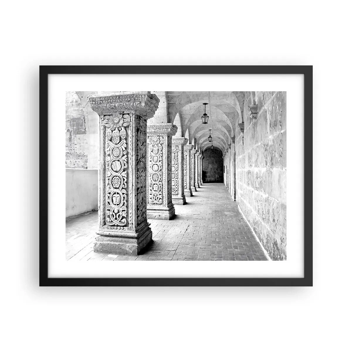 Plakat i sort ramme - Og hvor går det hen...? - 50x40 cm