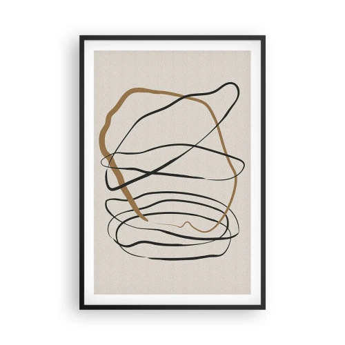 Plakat i sort ramme - Komposition - dans i besiddelse - 61x91 cm