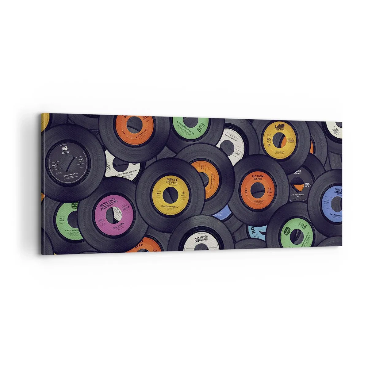 Lærredstryk - Billede på lærred - Farver fra klassikerne - 100x40 cm