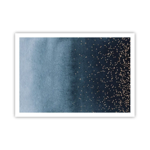 Plakat - Sammensætning - blå faser - 100x70 cm