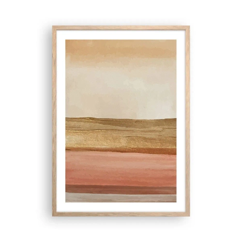 Plakat i ramme af lyst egetræ - Lodret sammensætning - 50x70 cm