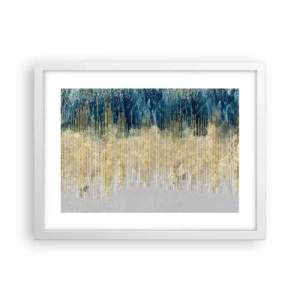 Plakat i hvid ramme - Forgyldt grænse - 40x30 cm