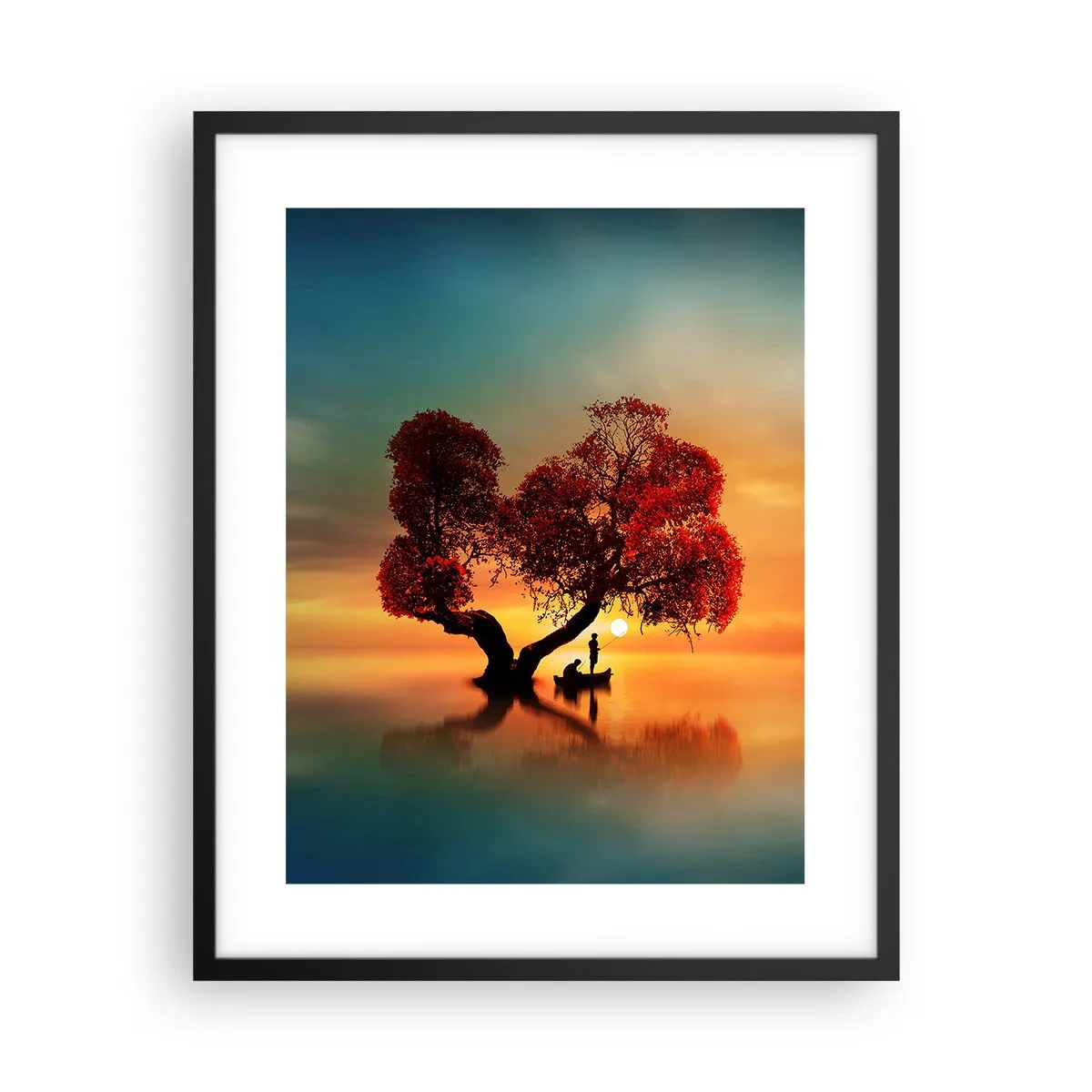 Plakat i sort ramme - Fjern og tavs verdensløshed - 40x50 cm