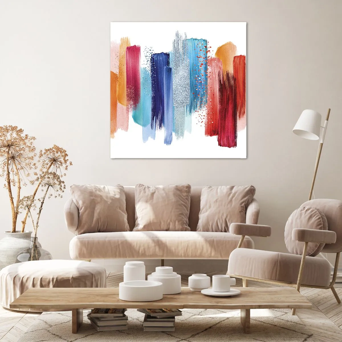 Lærredstryk - Billede på lærred - Op og ned  - 60x60 cm