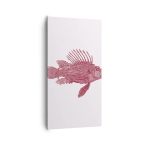 Lærredstryk - Billede på lærred - En beboer i eksotiske farvande - 65x120 cm