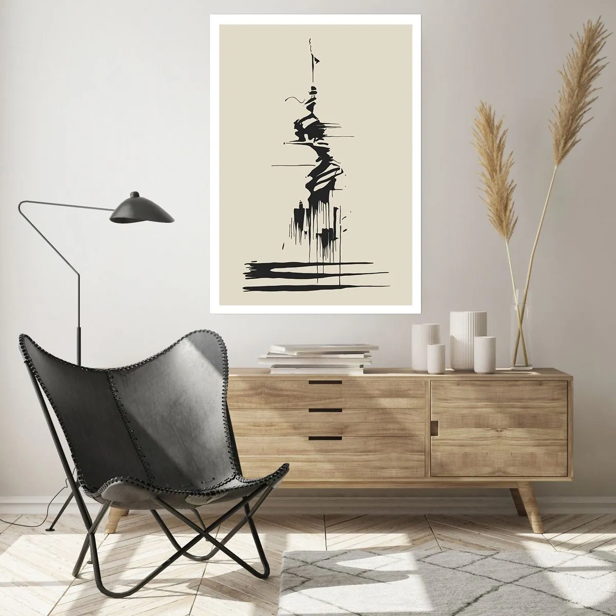 Plakat - Skyndsom abstraktion - 50x70 cm