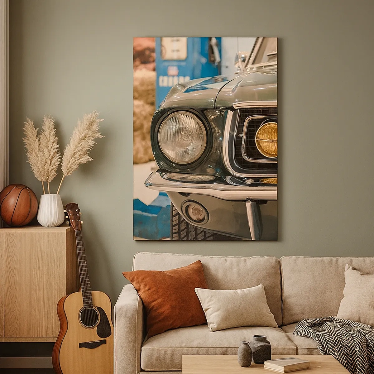 Lærredstryk - Billede på lærred - Møde med en legende - 50x70 cm