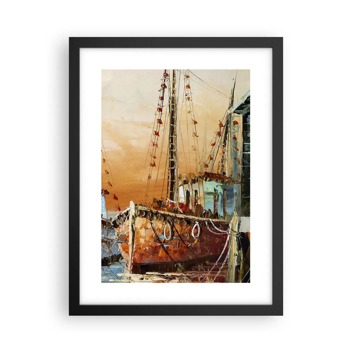 Plakat i sort ramme - Fredelig tilbagevenden - 30x40 cm