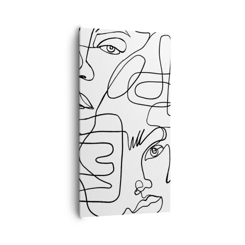 Lærredstryk - Billede på lærred - I sammenfiltrede følelser - 65x120 cm